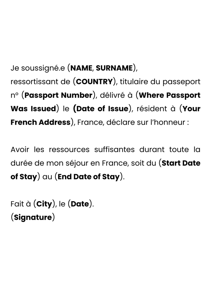 Wondering what is the attestation de ressources CAF ? Here's an example !